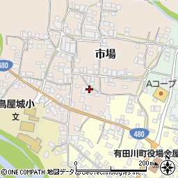和歌山県有田郡有田川町市場14周辺の地図
