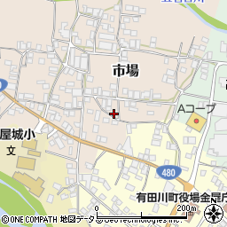 和歌山県有田郡有田川町市場8周辺の地図