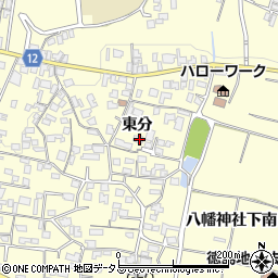 徳島県美馬市脇町大字猪尻東分33周辺の地図