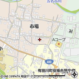 和歌山県有田郡有田川町市場3周辺の地図