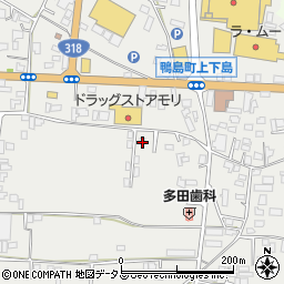 徳島県吉野川市鴨島町上下島317-2周辺の地図