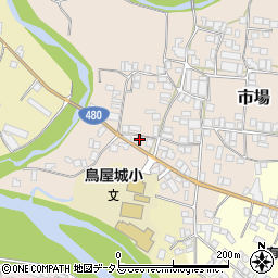 和歌山県有田郡有田川町市場51周辺の地図