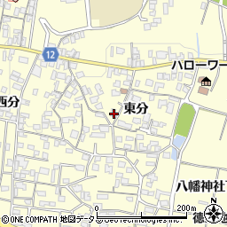 徳島県美馬市脇町大字猪尻東分107周辺の地図