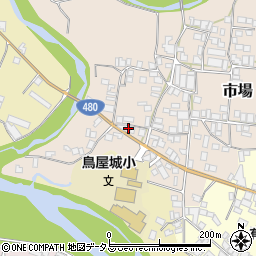 和歌山県有田郡有田川町市場54周辺の地図