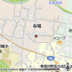 和歌山県有田郡有田川町市場7周辺の地図