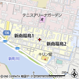 徳島県徳島市新南福島周辺の地図
