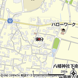 徳島県美馬市脇町大字猪尻東分周辺の地図