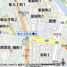徳島かごや町郵便局周辺の地図
