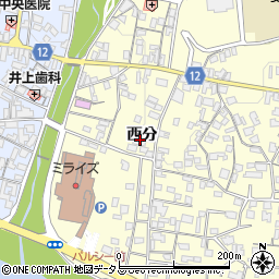 徳島県美馬市脇町大字猪尻西分周辺の地図