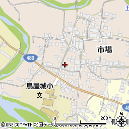 和歌山県有田郡有田川町市場129周辺の地図