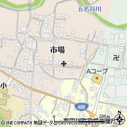 和歌山県有田郡有田川町市場163周辺の地図