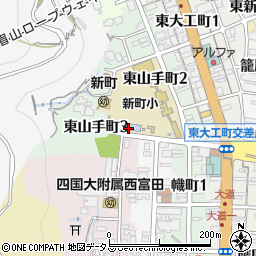 徳島県徳島市東山手町3丁目周辺の地図