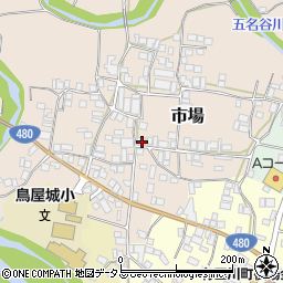 和歌山県有田郡有田川町市場147周辺の地図