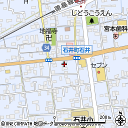 四国銀行石井支店周辺の地図