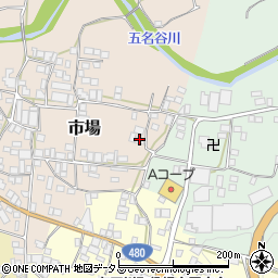 和歌山県有田郡有田川町市場178周辺の地図