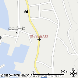錆ヶ浜港入口周辺の地図