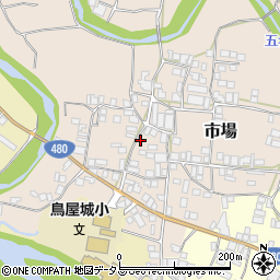 和歌山県有田郡有田川町市場132周辺の地図