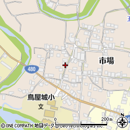 和歌山県有田郡有田川町市場117周辺の地図