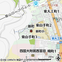 徳島市役所　新町幼稚園周辺の地図
