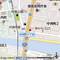 時計台調剤薬局中洲周辺の地図