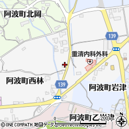 徳島県阿波市阿波町西林59周辺の地図
