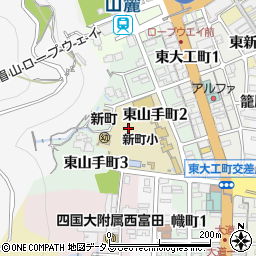 徳島県徳島市東山手町周辺の地図