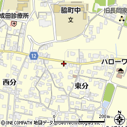 徳島県美馬市脇町大字猪尻東分121周辺の地図
