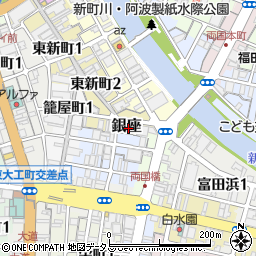徳島県徳島市銀座20周辺の地図