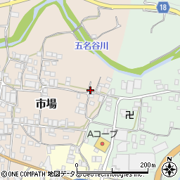 和歌山県有田郡有田川町市場187周辺の地図