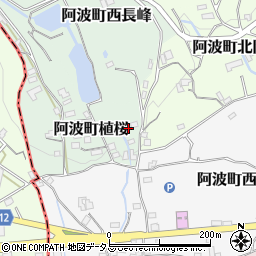 徳島県阿波市阿波町植桜27周辺の地図