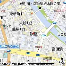 徳島県徳島市銀座周辺の地図