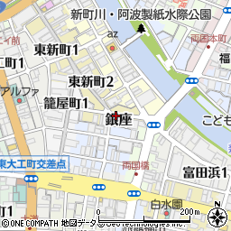徳島県徳島市銀座周辺の地図