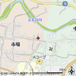 和歌山県有田郡有田川町市場186周辺の地図