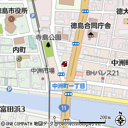 ａｐｏｌｌｏｓｔａｔｉｏｎセルフ中洲ＳＳ周辺の地図