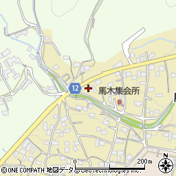 徳島県美馬市脇町馬木周辺の地図