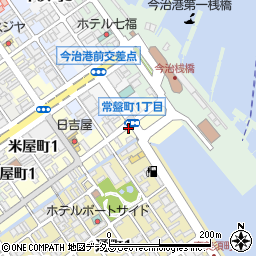 愛媛県今治市常盤町1丁目周辺の地図