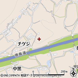 徳島県美馬市美馬町（チゲジ）周辺の地図