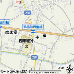 ローソン吉野川西麻植店周辺の地図