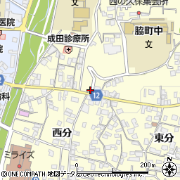 徳島県美馬市脇町大字猪尻西分3-2周辺の地図