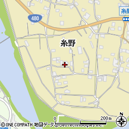和歌山県有田郡有田川町糸野周辺の地図