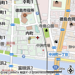 徳島市医師会　在宅医療連携拠点室周辺の地図