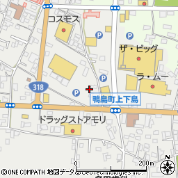 徳島県吉野川市鴨島町上下島398周辺の地図