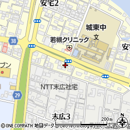 徳島安宅郵便局周辺の地図