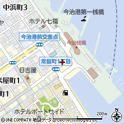 愛媛県今治市常盤町1丁目2周辺の地図
