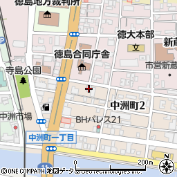 タイムズカー徳島中央店周辺の地図