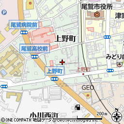 三重県尾鷲市上野町周辺の地図