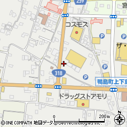 徳島県吉野川市鴨島町上下島405-6周辺の地図