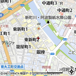 高知銀行徳島支店 ＡＴＭ周辺の地図
