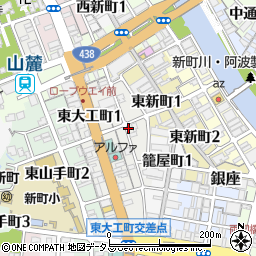 徳島県徳島市南新町周辺の地図