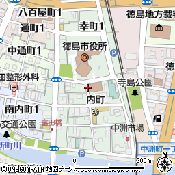 徳島県徳島市幸町周辺の地図